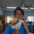 端午龍舟竹簾掛飾作品