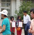 原住民語朗讀比賽得佳績 ....由五年級和六年級的學姐代表山豐出去比賽...