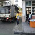 等回收車停好在定位上.....哇...準備回收作業嘍