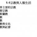 六忠-社會1-1宗教與人類生活 -重點講義A02