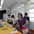 特教訪視---孟教授、鄭校長、陳輔導員及楊輔導員做資料查閱