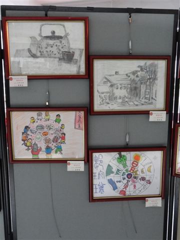 學生平時製作、繪畫之美勞作品展示