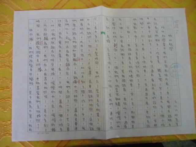 記敘校外教學之情形