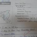 Tim drew "a big shark" for humself...^^